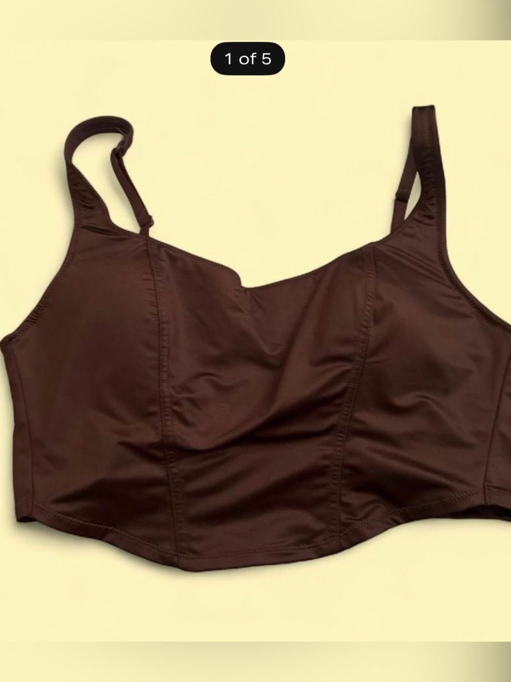 PINK Victoria's Secret Brown Longline Full Coverage Bra
